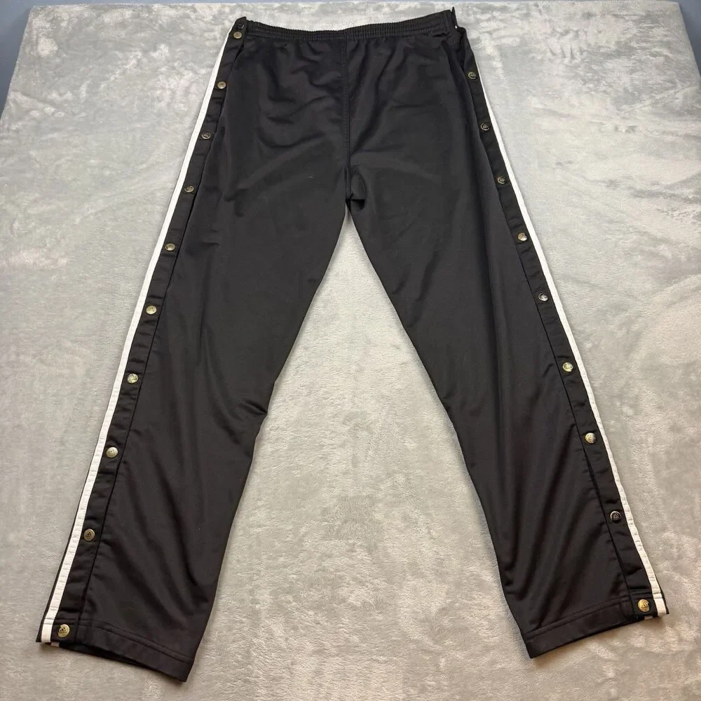 adidas Black Track Pants with White Stripes